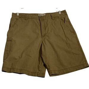 Columbia Army Green Mens Cargo Shorts Size 36 Outdoors Hiking Active Gorpcore